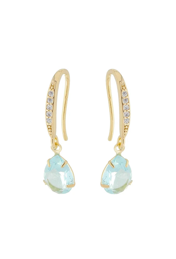 18k Gold Plated Dangle Teardrop Earring