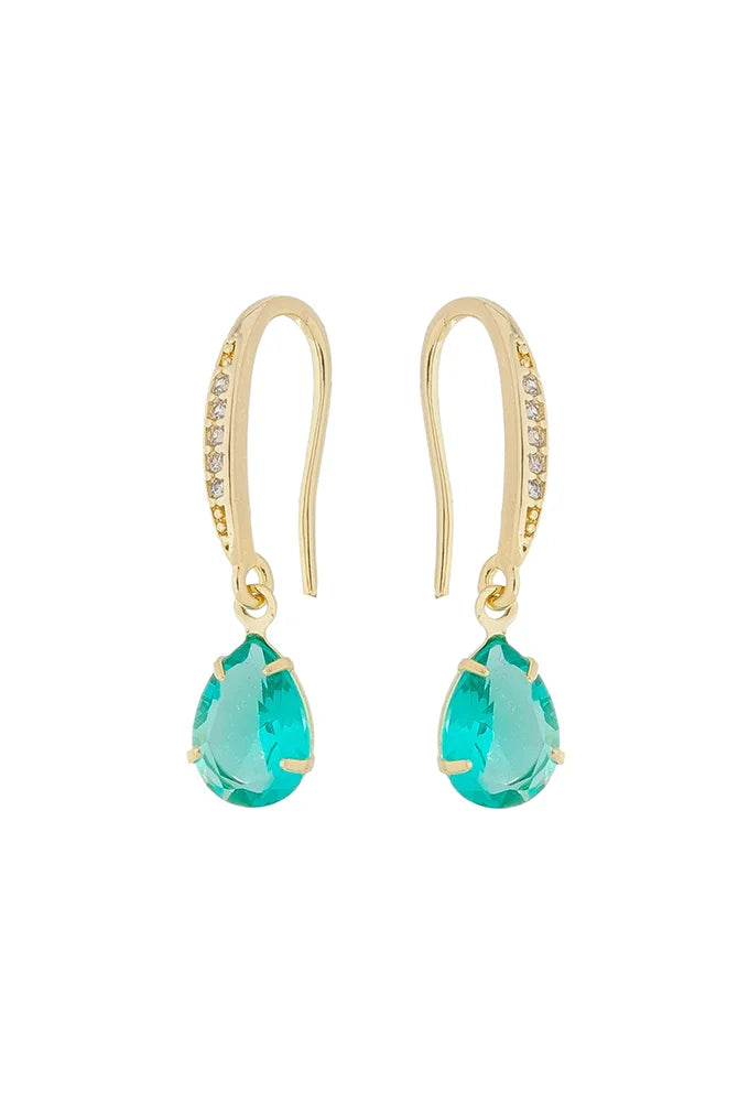 18k Gold Plated Dangle Teardrop Earring