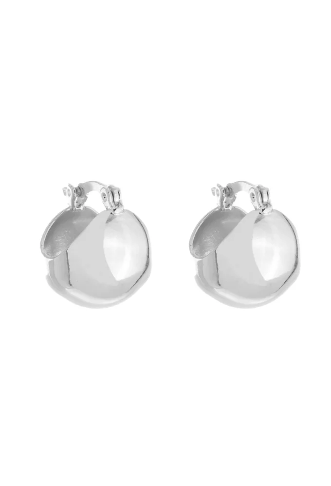 18k Gold Plate Chunky Ball Hoop Earrings