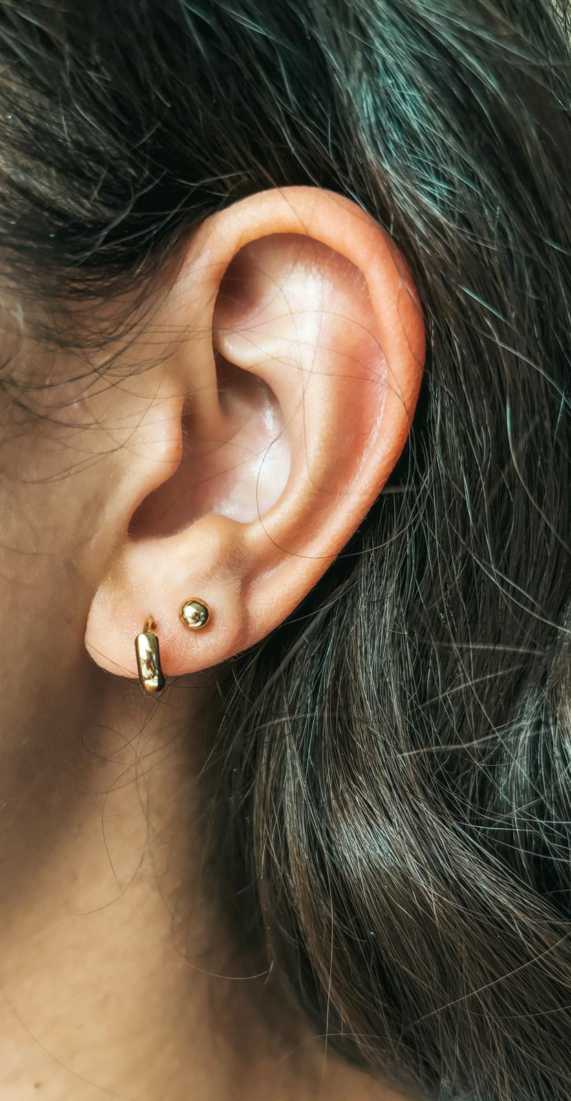 18k Gold Plated Mini Huggie Hoop