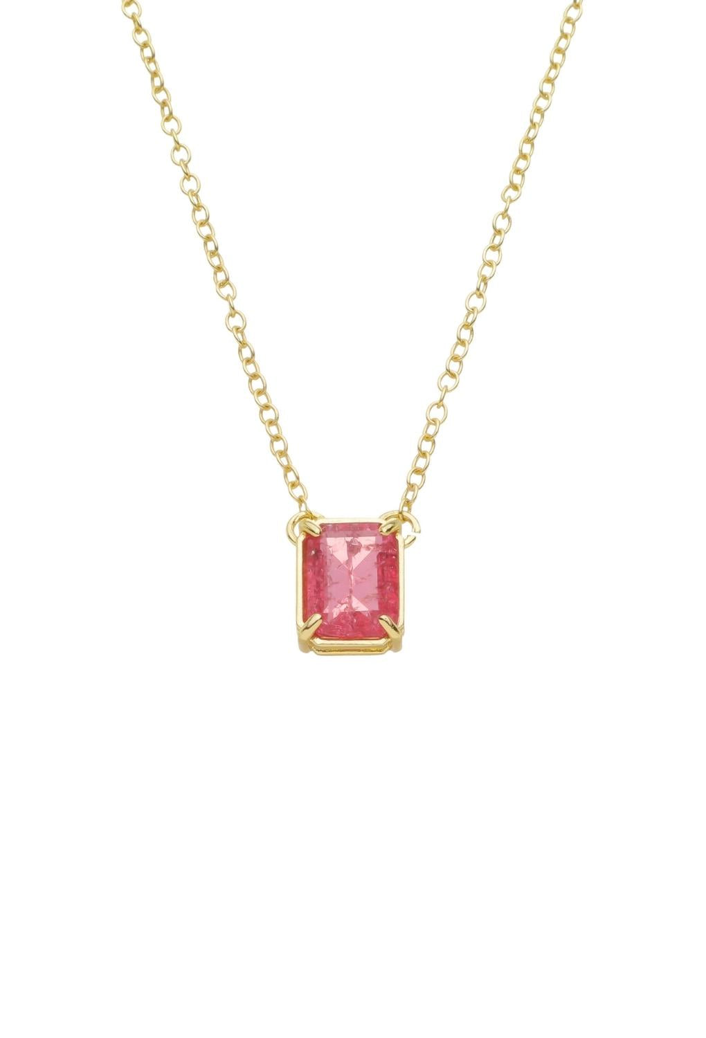 18k Gold Plated Cable Necklace with Pendant