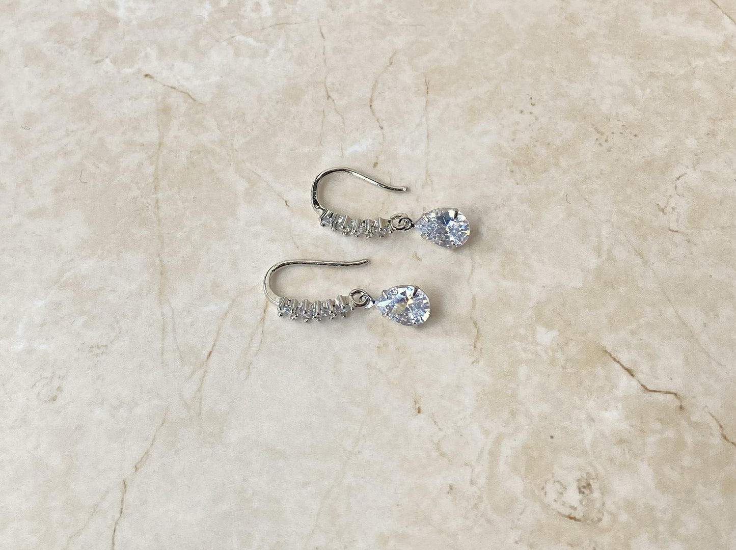 18k Gold Plated Dangle Teardrop Earring