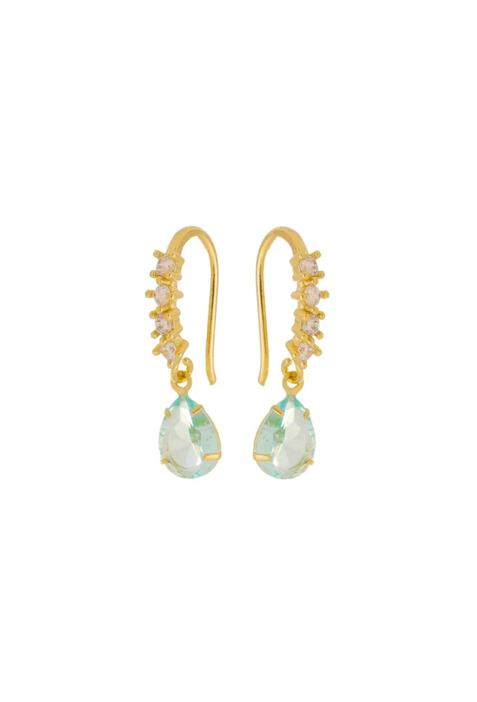 18k Gold Plated Dangle Teardrop Earring
