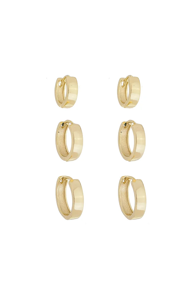 18k Gold Plated Everyday Minimalist Huggie Hoop Earrings