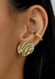 18k Gold Plated Small Hammered Earring