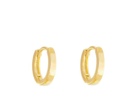 18k Gold Plated Everyday Huggie Hoop Earrings