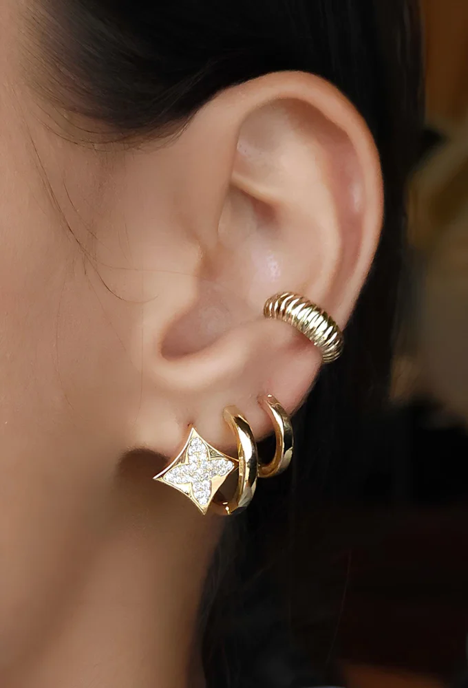 18k Gold Plated Everyday Huggie Hoop Earrings