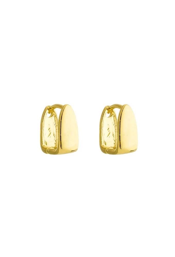 18k Gold Plated MInimalist Geometric Huggie Earrings