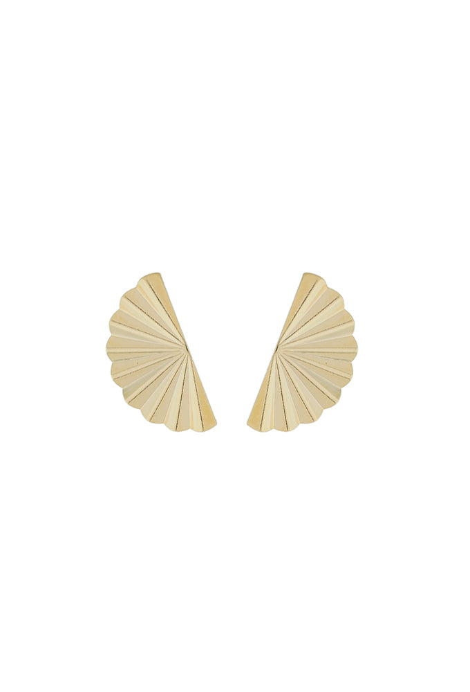 18k Gold Plated Fan Earring