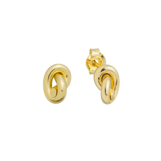 18k Gold Plated Modern Knot Earring