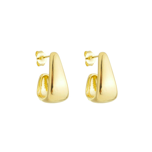 18k Gold Plated Triangular Hoop Earring