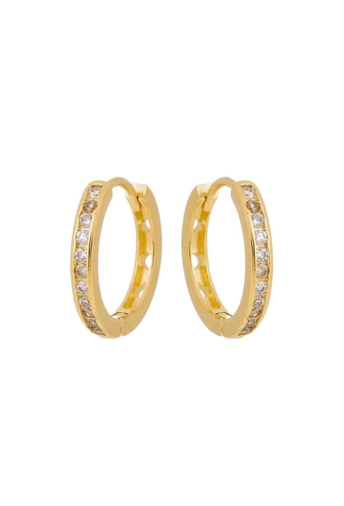 18K Gold Plated Everyday Huggie Hoop Earring