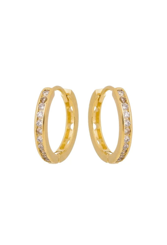 18K Gold Plated Everyday Huggie Hoop Earring
