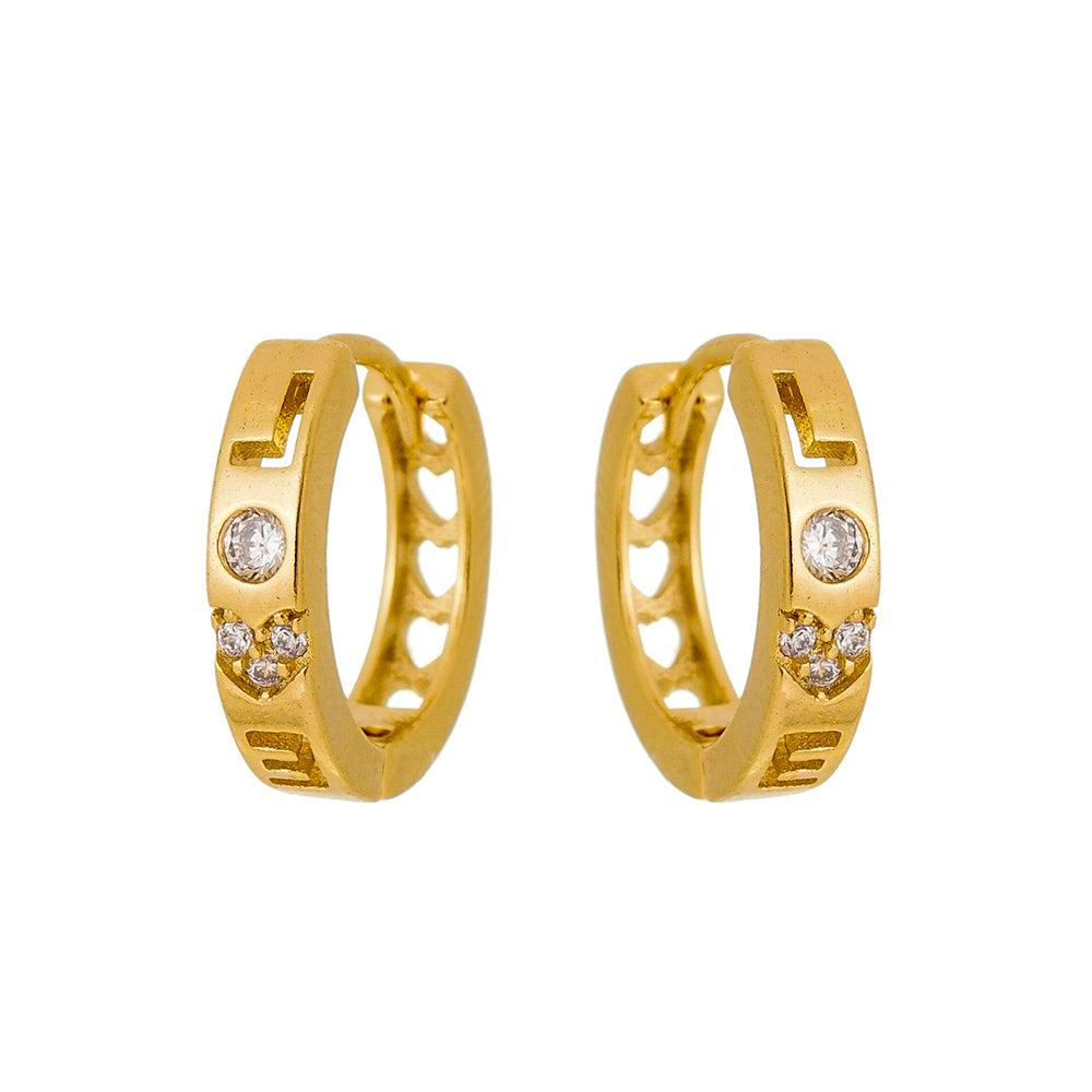18K gold Plated Love Huggie Hoop Earring