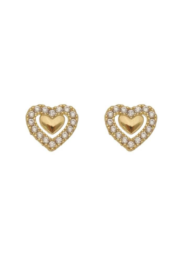 18k Gold Plated Small Heart Earring