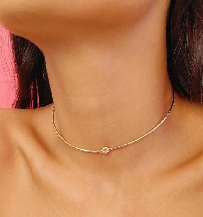 18k Gold Plated Knot Choker