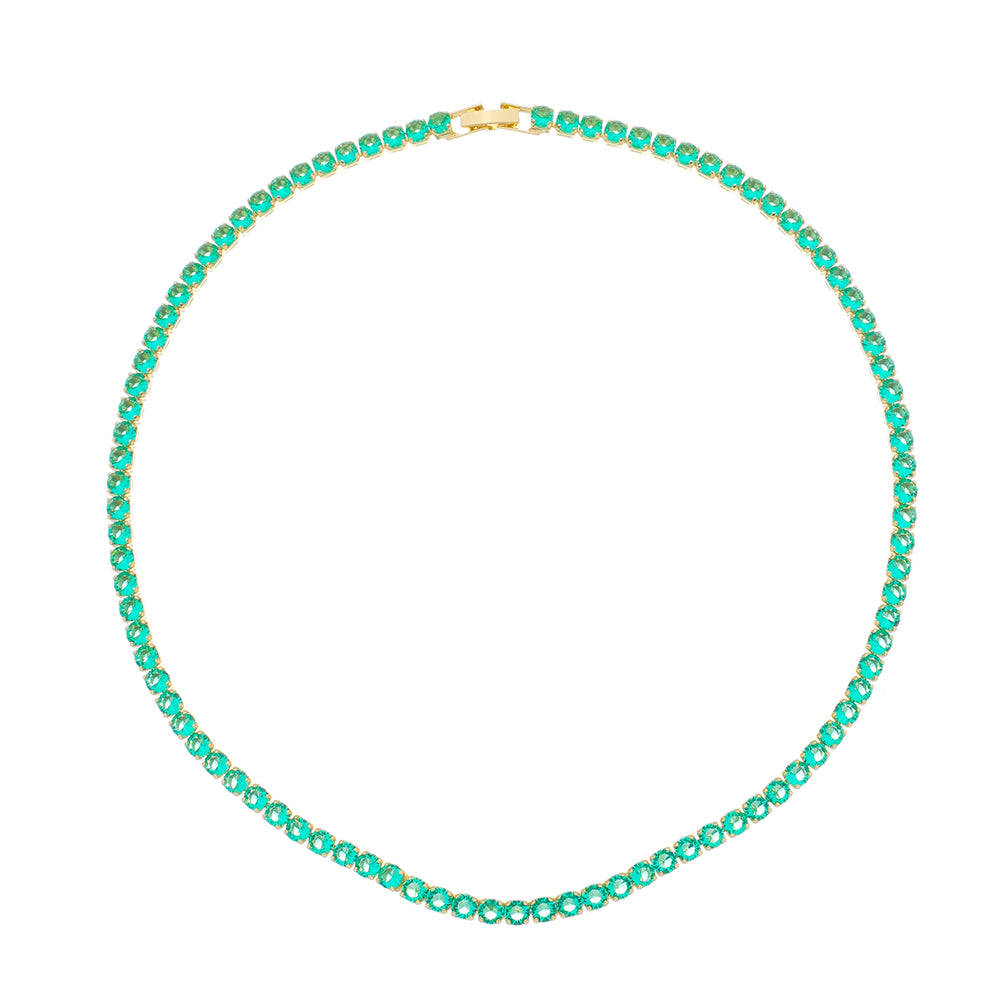 18k Gold Plated Tennis Necklace