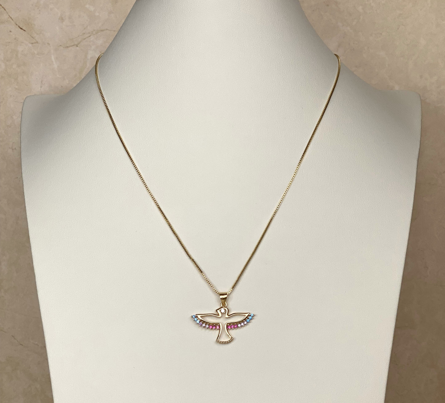 18K Gold Plated Holy Spirit Necklace