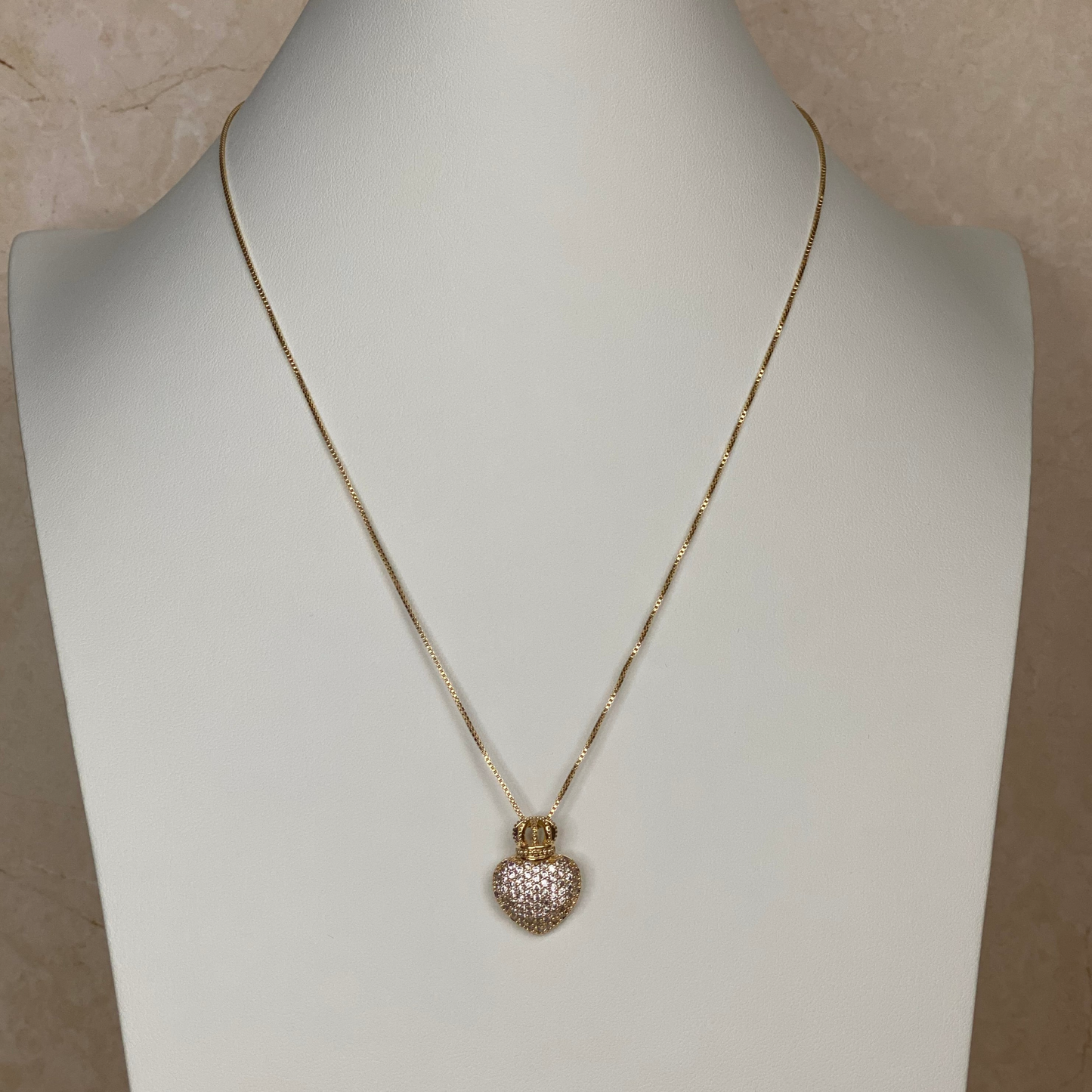 18K Gold Plated Necklace with Heart Pendant