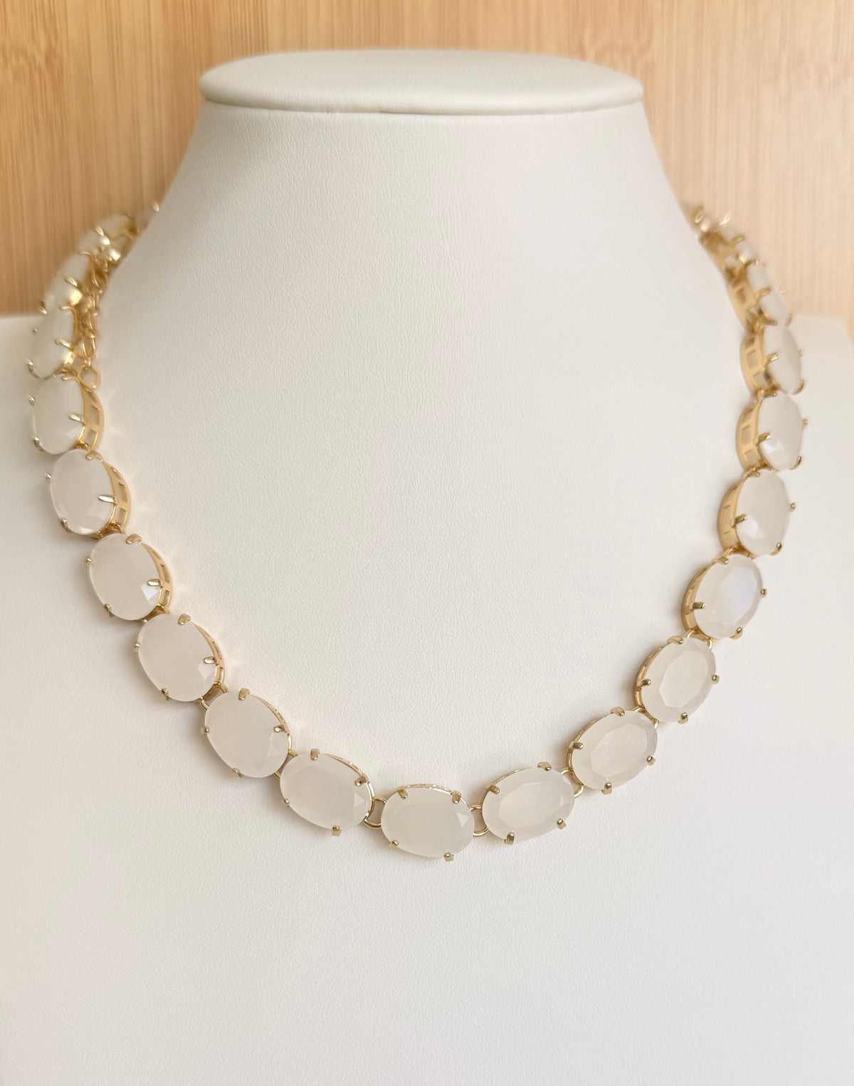 18k Gold Plated Chunky Crystal Necklace