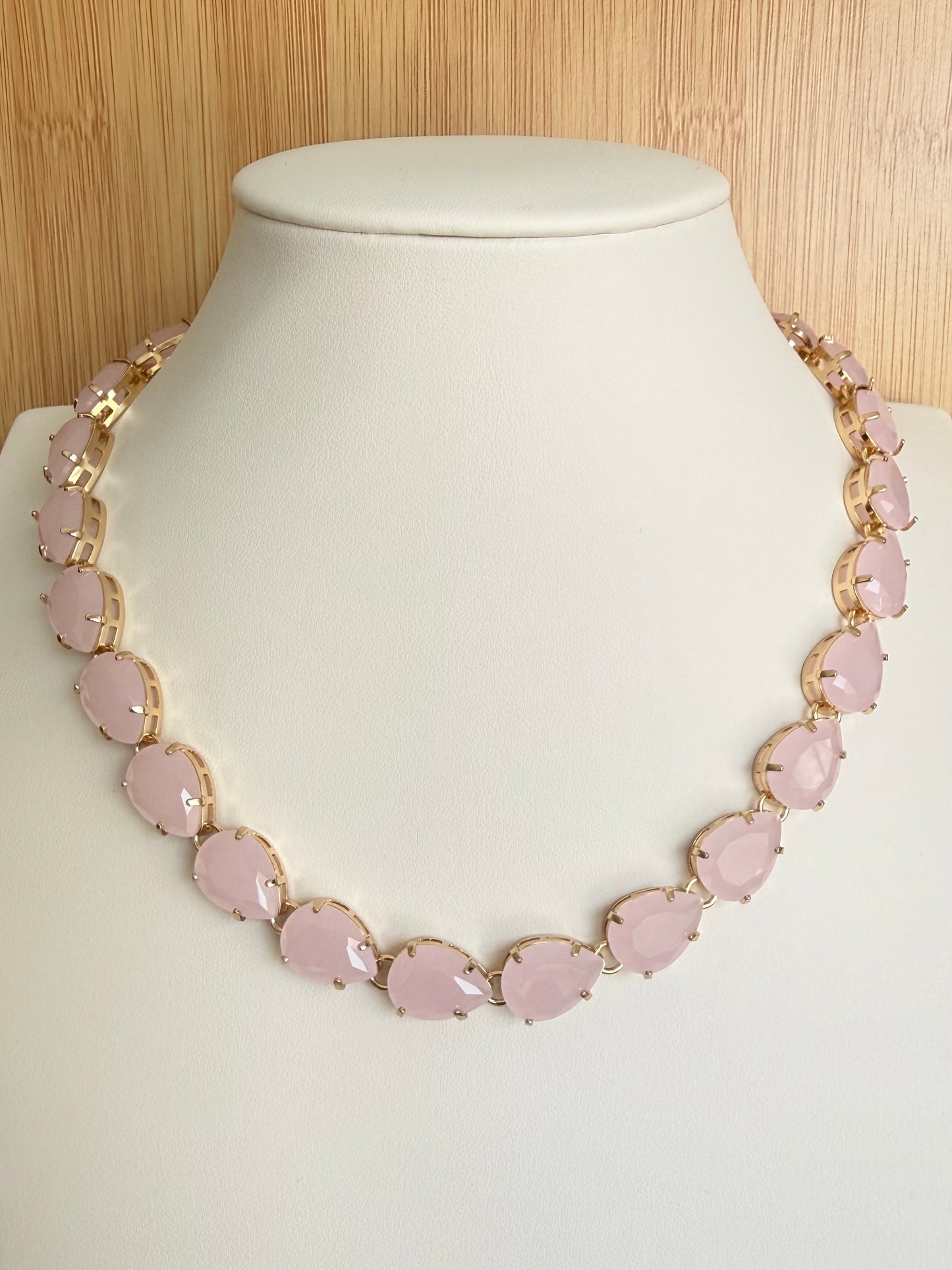 18k Gold Plated Chunky Crystal Necklace