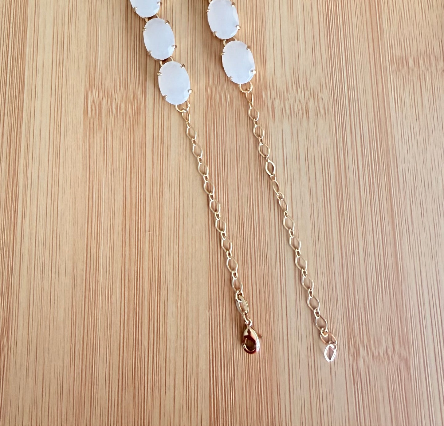 18k Gold Plated Chunky Crystal Necklace
