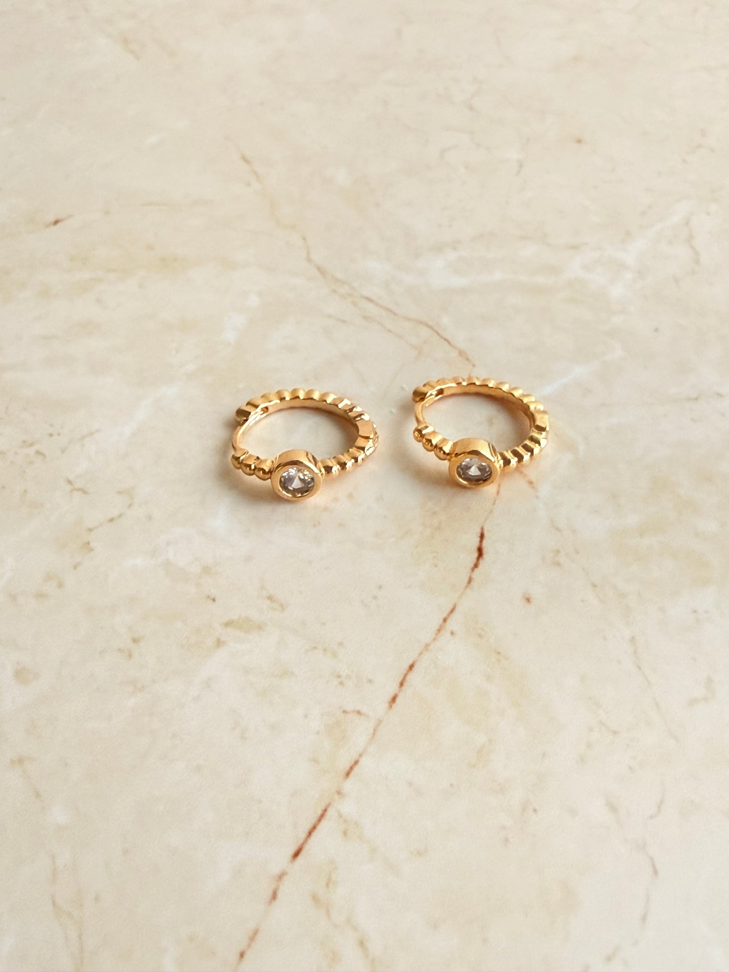 18k Gold Plated Delicate Huggie Earrings