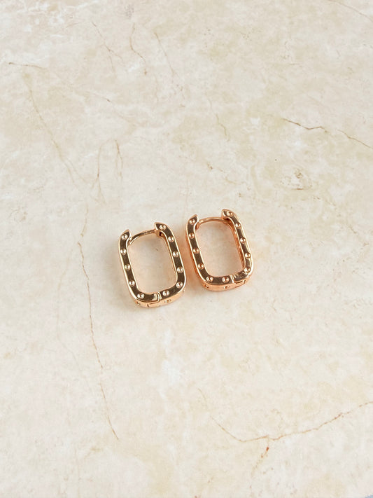 18k Gold Plated Geometric Hoop Earrings