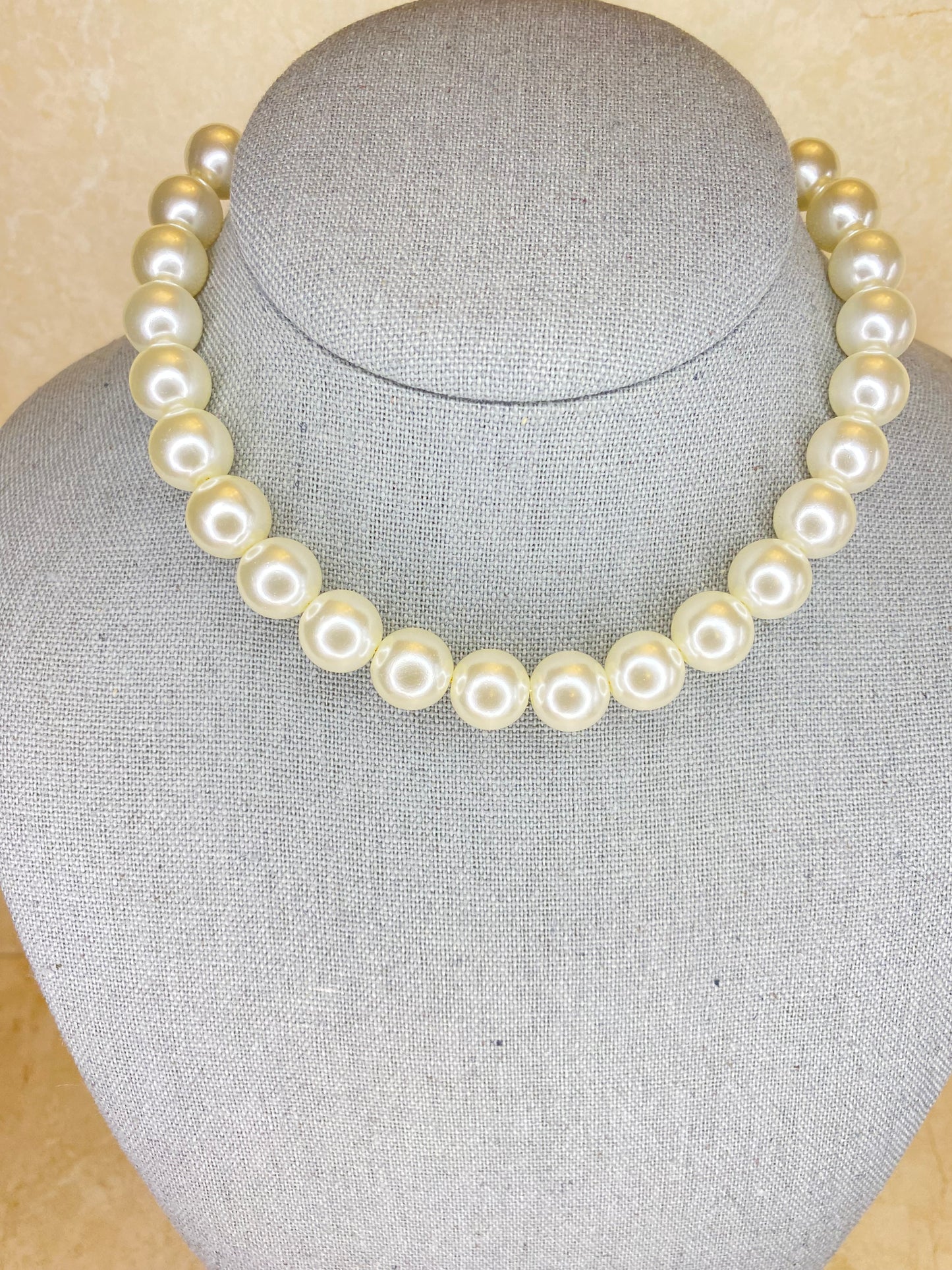 18k Gold Plated Chunky Pearl Choker