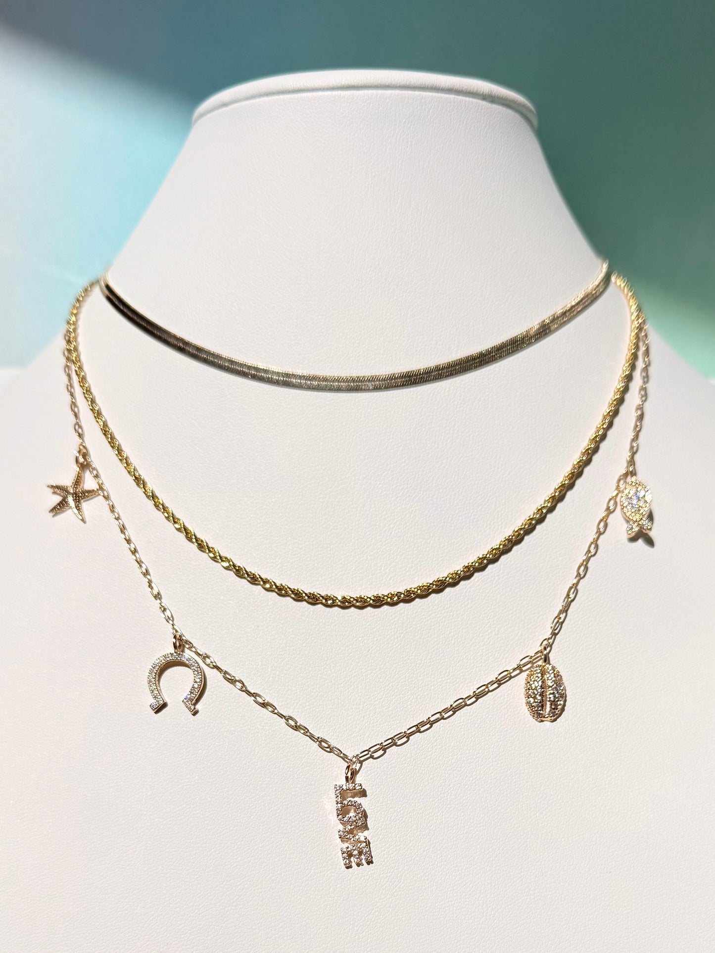 18k Gold Plated Boho Charm Necklace