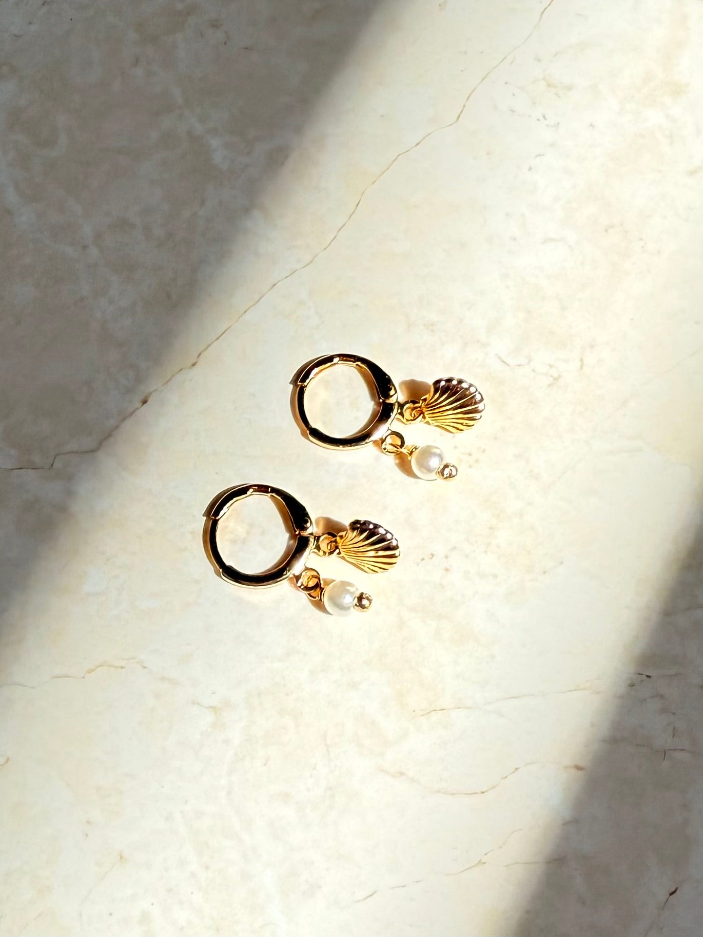 18k Gold Plated Under The Sea Mini Huggie Hoop Earring