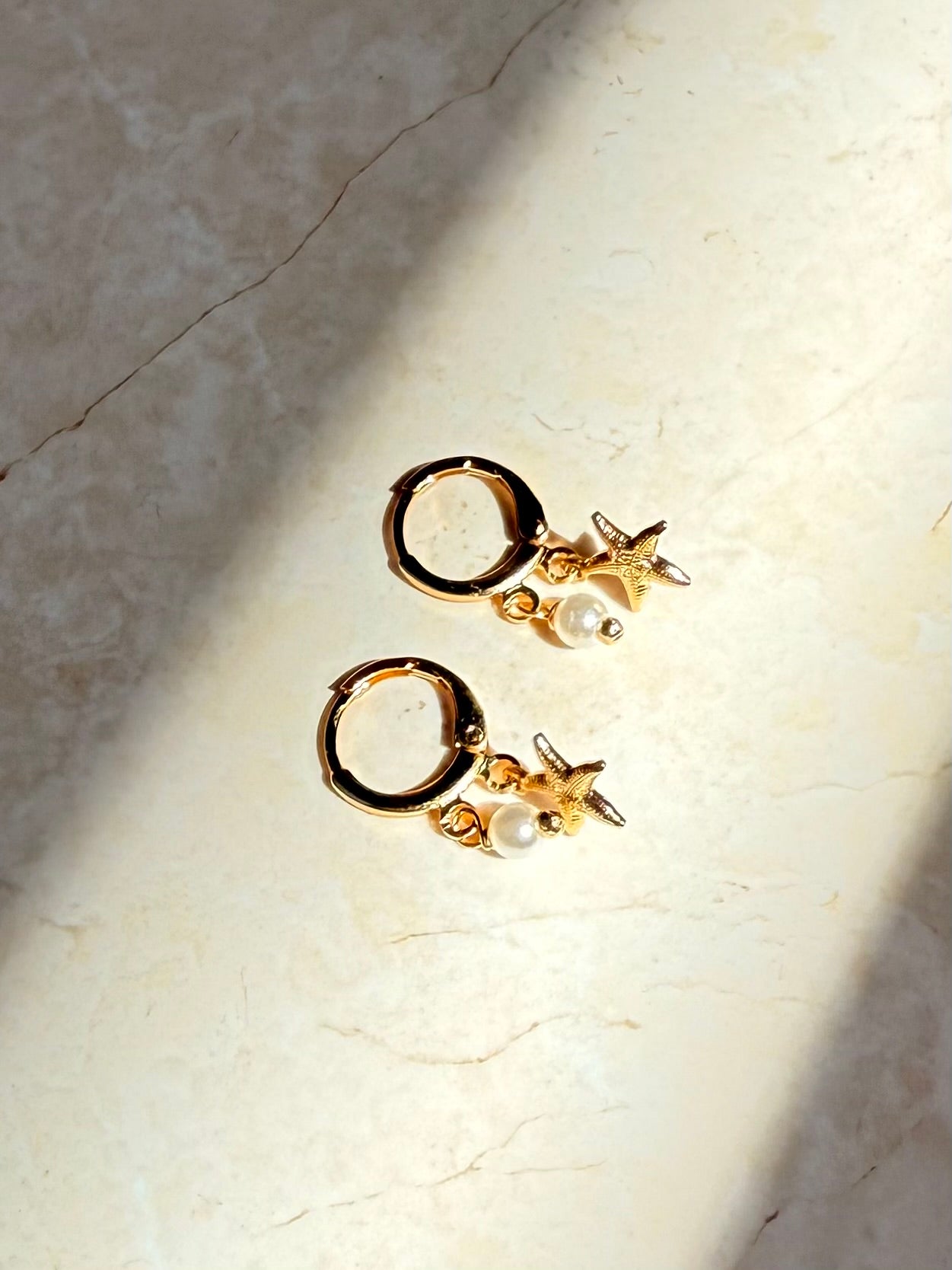 18k Gold Plated Under The Sea Mini Huggie Hoop Earring