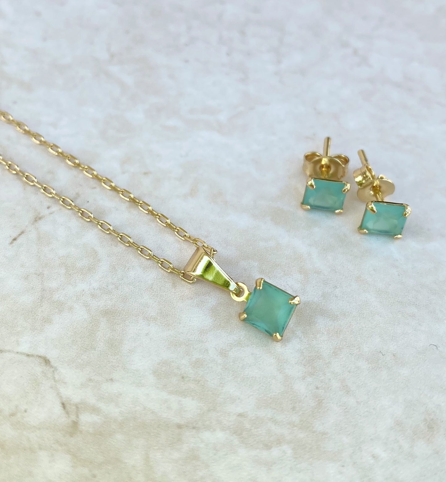 18k Gold Plated Delicate Dainty Jewelry Set