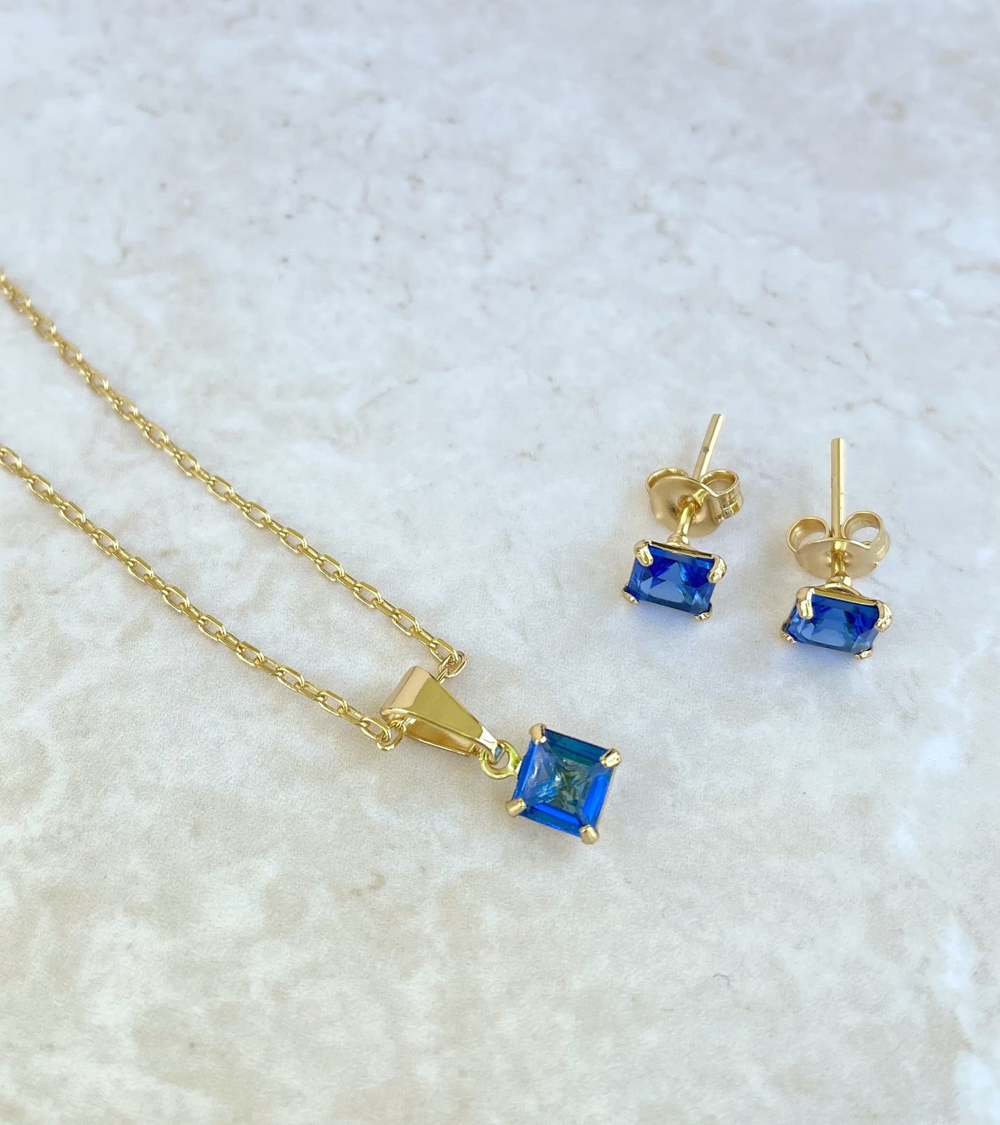 18k Gold Plated Delicate Dainty Jewelry Set