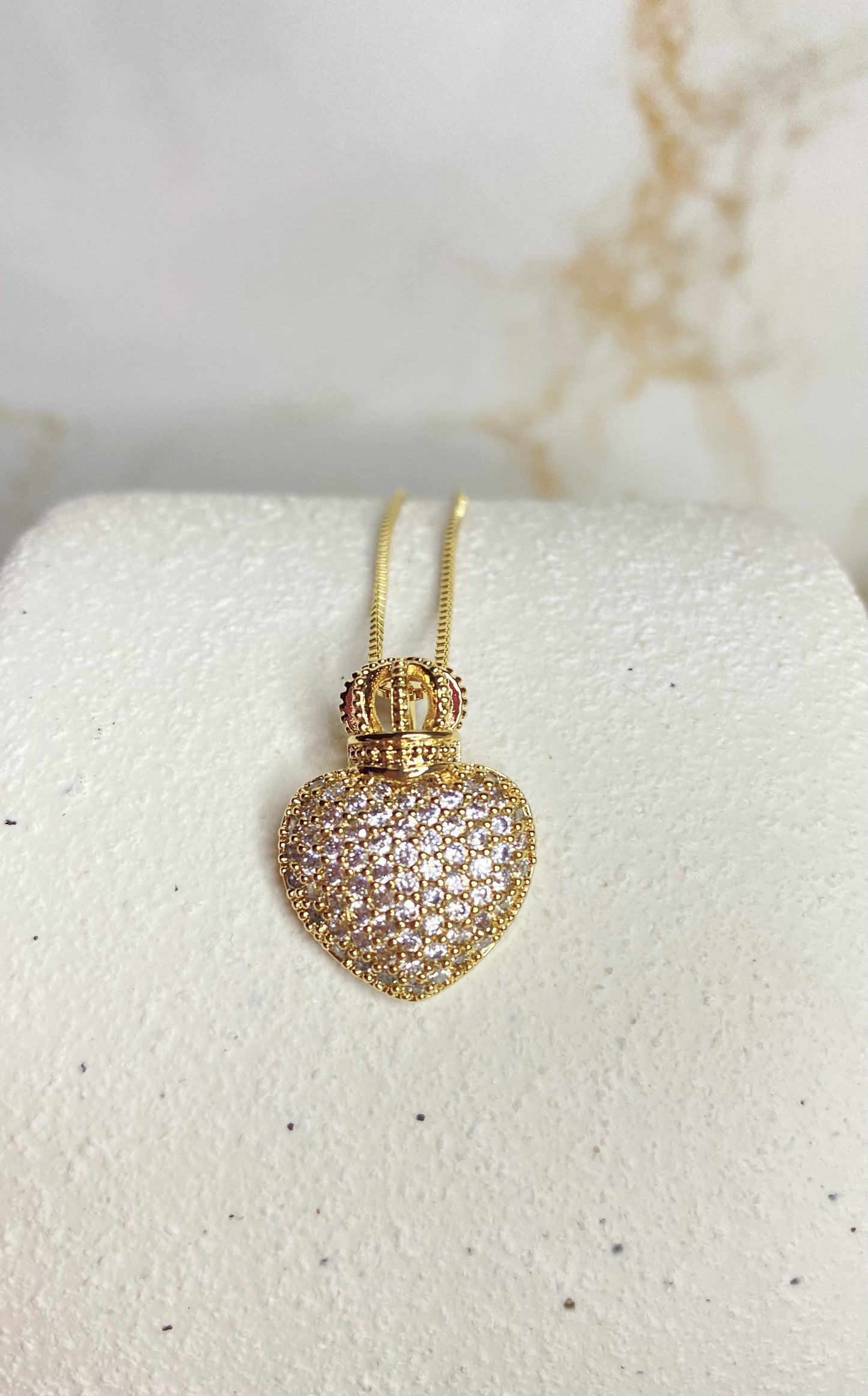 18K Gold Plated Necklace with Heart Pendant